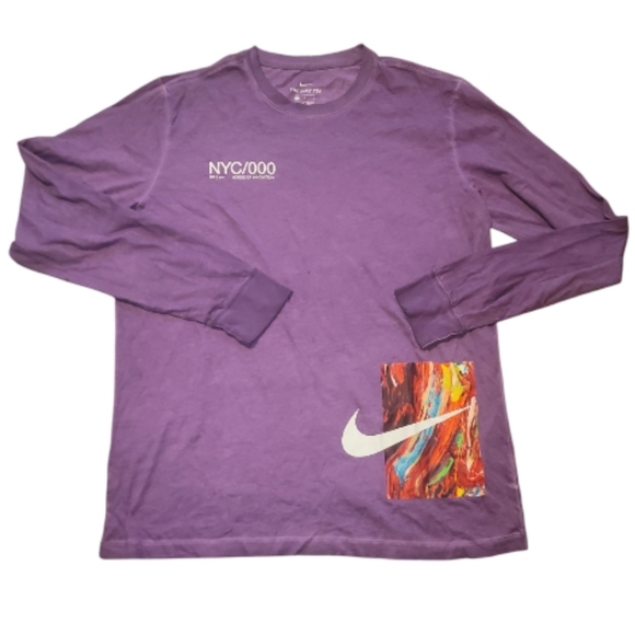 Nike house of innovation purple long sleeve crew t-shirt large tee - Picture 1 of 4